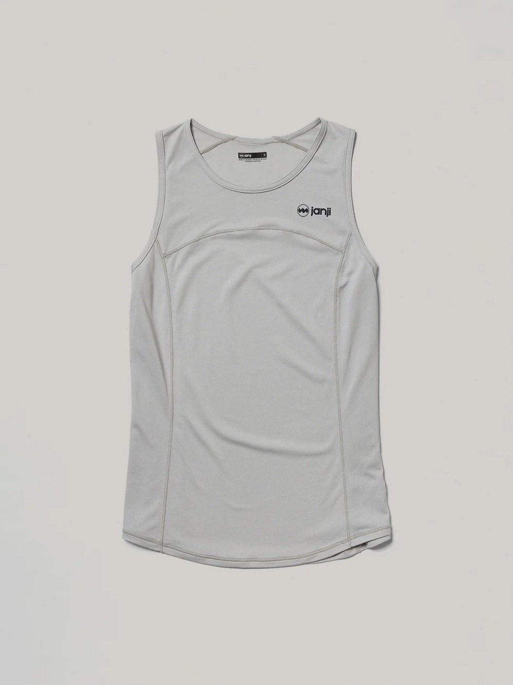 Janji Women’s White / Gray Run All Day Performance Tank Top Shirt